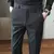 Outono/inverno novo cinza calças de lã masculina moda casual calças lixadas na internet