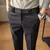 Outono/inverno novo cinza calças de lã masculina moda casual calças lixadas