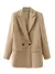 TRAF-Blazer feminino de escritório, preto, bege, cáqui, azul, verde, cinza