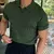 Polo Jacquard de malha masculina, camisa casual listra, decote em v, monocromática - comprar online