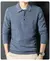 Suéter monocromático de caxemira masculino, pescoço polo, lã 100% pura - comprar online