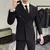 Casaco masculino Double Breasted terno fino, Blazer negócio, traje de festa de - comprar online