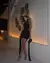 Articat-Vestido elegante sem mangas com renda com gola alta feminina, Slim Fit, - comprar online