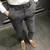 Calça casual xadrez justa masculina, calça recortada estilo coreano, calça de na internet