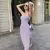 Sexy beachwear férias primavera camisola de malha vestido feminino cinta de esp - Sky Secret