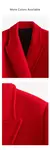 UNIZERA-Casaco de gola polo feminino, casaco longo, trespassado duplo, versátil - comprar online