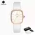 WWOOR-Relógio de quartzo de couro impermeável feminino, marca superior