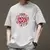 Camiseta de manga curta masculina gola redonda, marca de moda americana, top sol