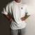 Camiseta de manga curta, cinco meias, masculina, 100% algodão, streetwear casua