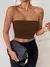 Sexy bodycon top de tubo feminino, monocromático, elástico, roupa casual - loja online