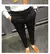 Calça casual xadrez justa masculina, calça recortada estilo coreano, calça de - loja online
