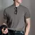 Camiseta masculina de manga comprida com decote em O, cor sólida, camisa básica - loja online