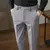 Outono/inverno novo cinza calças de lã masculina moda casual calças lixadas - loja online