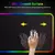 Mouse Pad Antideslizante Gamer Profesional Luz Led Base Goma Color Negro en internet