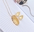 Juego de cadena y aretes mila bañados en oro de 18k - comprar online