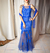 Vestido Azul Royal Bordado
