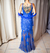 Vestido Azul Royal Bordado na internet