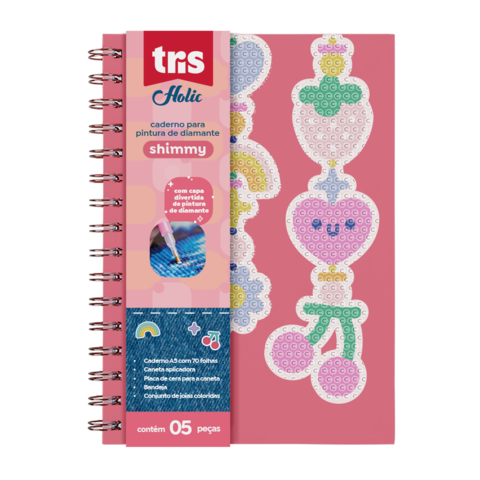 CADERNO PAUTADO DIAMANTE TRIS SHIMMY 70F