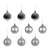 BOLA MISTA FOSCA / LISA / GLITTER 6 CM SORT C/ 9 PCS - comprar online
