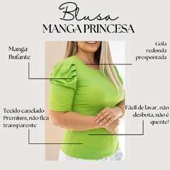 Imagem do Blusa Canelada com Manga Bufante