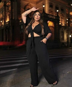 Imagem do Calça Pantalona Forrada com Elastano Reforçado.
