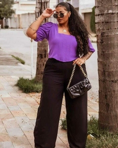 Calça Pantalona Forrada com Elastano Reforçado. - comprar online