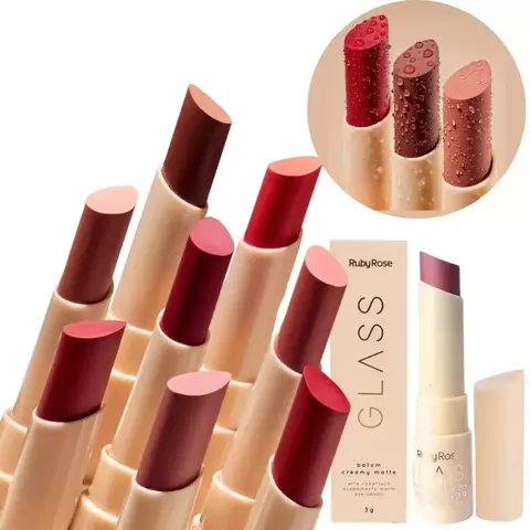 Batom Creamy Matte Glass Ruby Rose