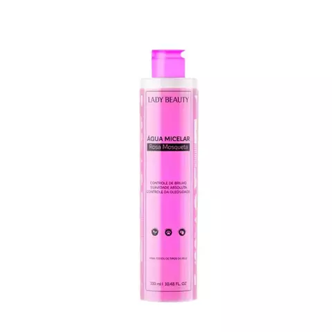 Água micelar Lady Beauty 310ml - Rosa Mosqueta