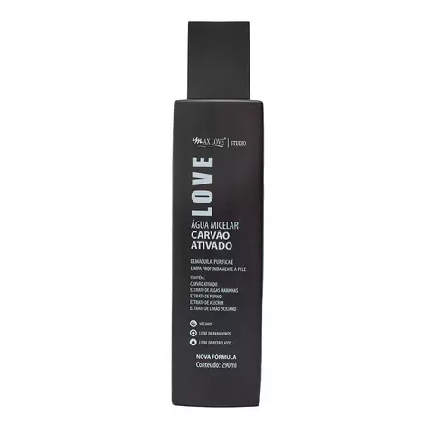 Água Micelar Max Love 290ml - Carvão Ativado
