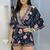 Macacão Moda Casual de Verão Estampado Floral - Descompliqueme