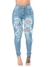 Jeans Rasgado Cintura Alta Elástico Skinny Slim