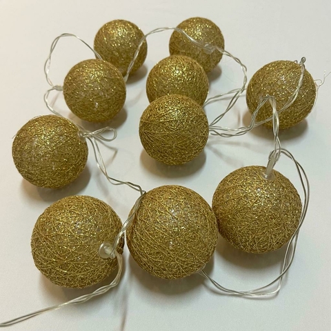 LUCES BOCHAS DORADAS 6 CM