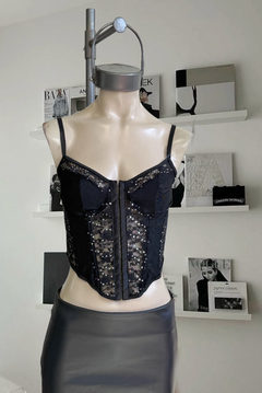Corset Ballenas y lentejuelas imp