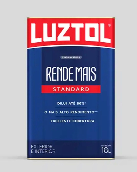 Tinta Acrílica Standard Rende Mais Fosco - LUZTOL Emb. 3,6L e 18L
