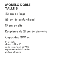 MODELO DOBLE- TALLE S 15 CM DE ALTO - muy woof