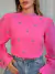 Flora Camisa Feminina Social Manga Longa Lisa Moda Linho bordado FL-sd909 na internet
