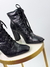 BOTA PRETA COURO COM CADARÇO - Boutique da Bia