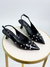 SCARPIN PRETO COM APLICAÇÕES PRATA - Boutique da Bia