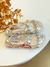 PAPETE PRATA COM TARCHAS DOURADAS
