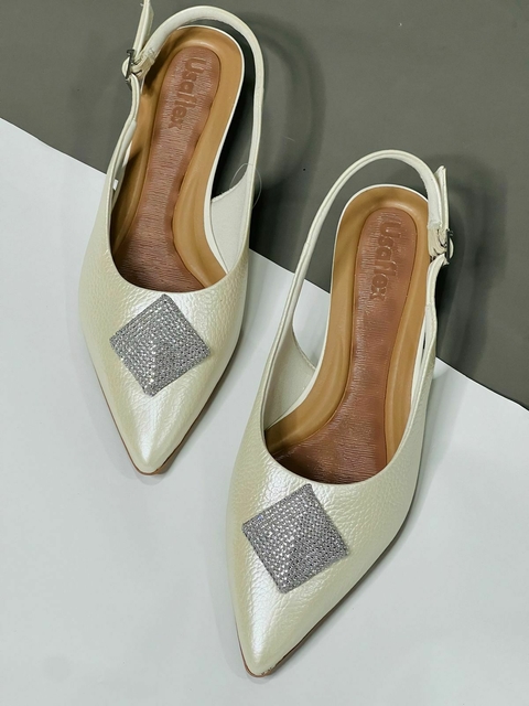 SLINGBACK COURO USAFLEX COM FECHO - comprar online