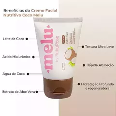 Creme facial nutritivo de coco - Melu - comprar online