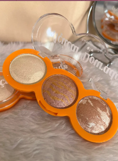 Paleta Trio de Iluminador Açúcar Dourado - Mia Make - comprar online