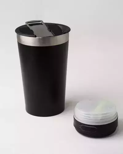 COPO TERMICO 400ML COM CAIXA DE SOM PERSONALIZADO