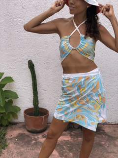 Falda Chahué Aqua / Orange