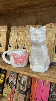 FIGURA GATO BLANCO TORNASOLADO - comprar online