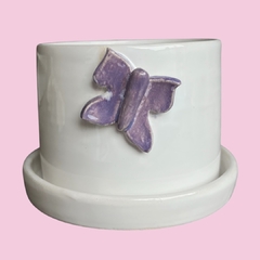 MACETA MARIPOSA LILA