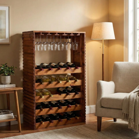 Bodega cava vinos mueble 25 botellas rustica campestre living