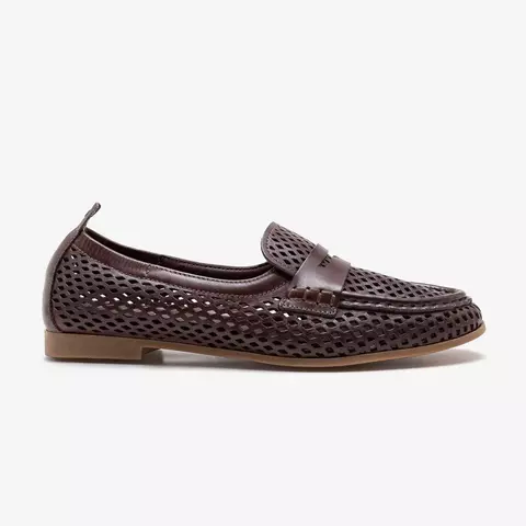 655102-001 Mocassim Feminino Flora Couro