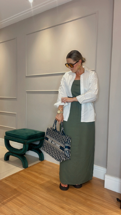 Vestido longo de alça, Viscolinho
