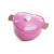 PANELA CORACAO COM TAMPA ROSA CHICLETE